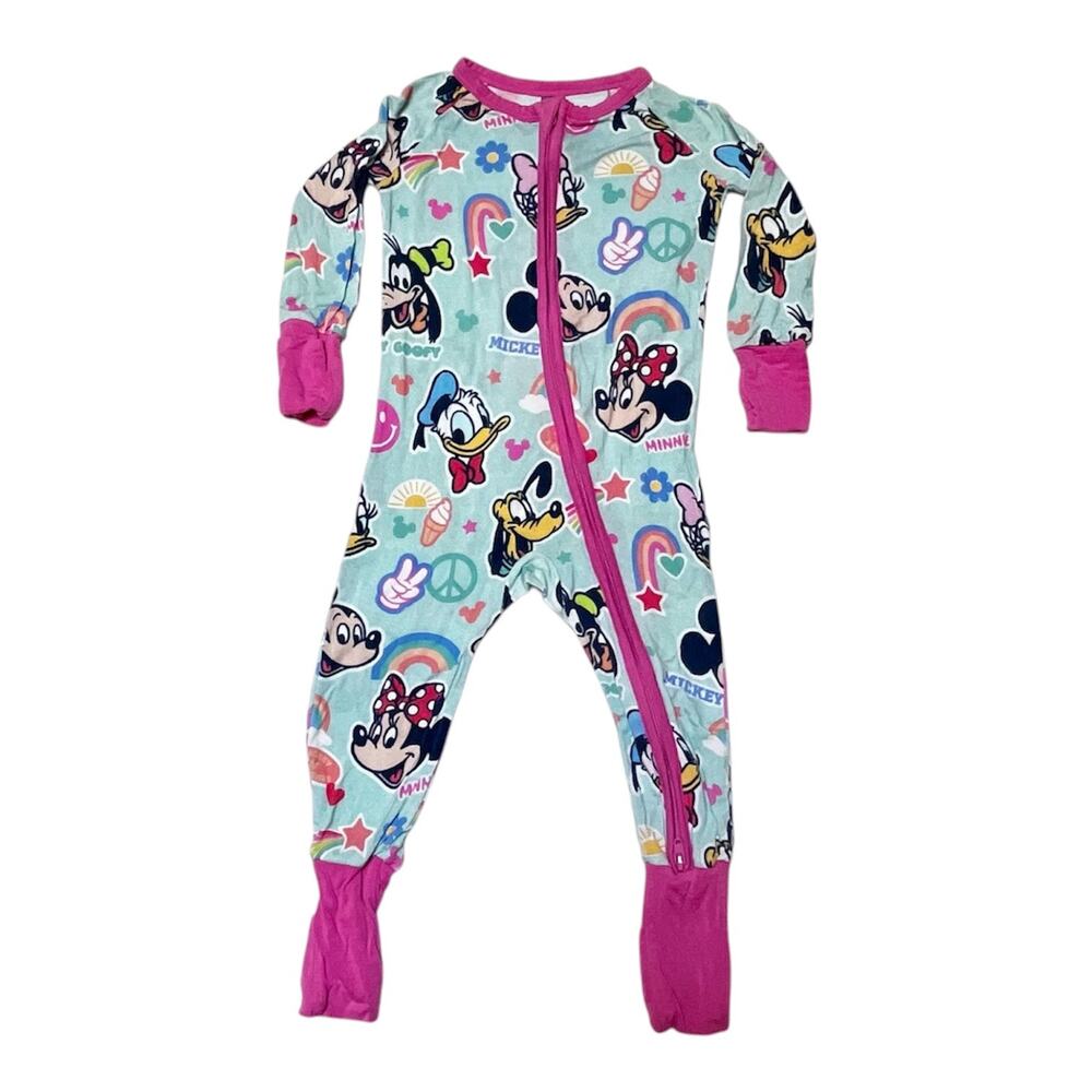 Little Sleepies Disney Mickey’s Clubhouse Zippy PJs Size 6-12m